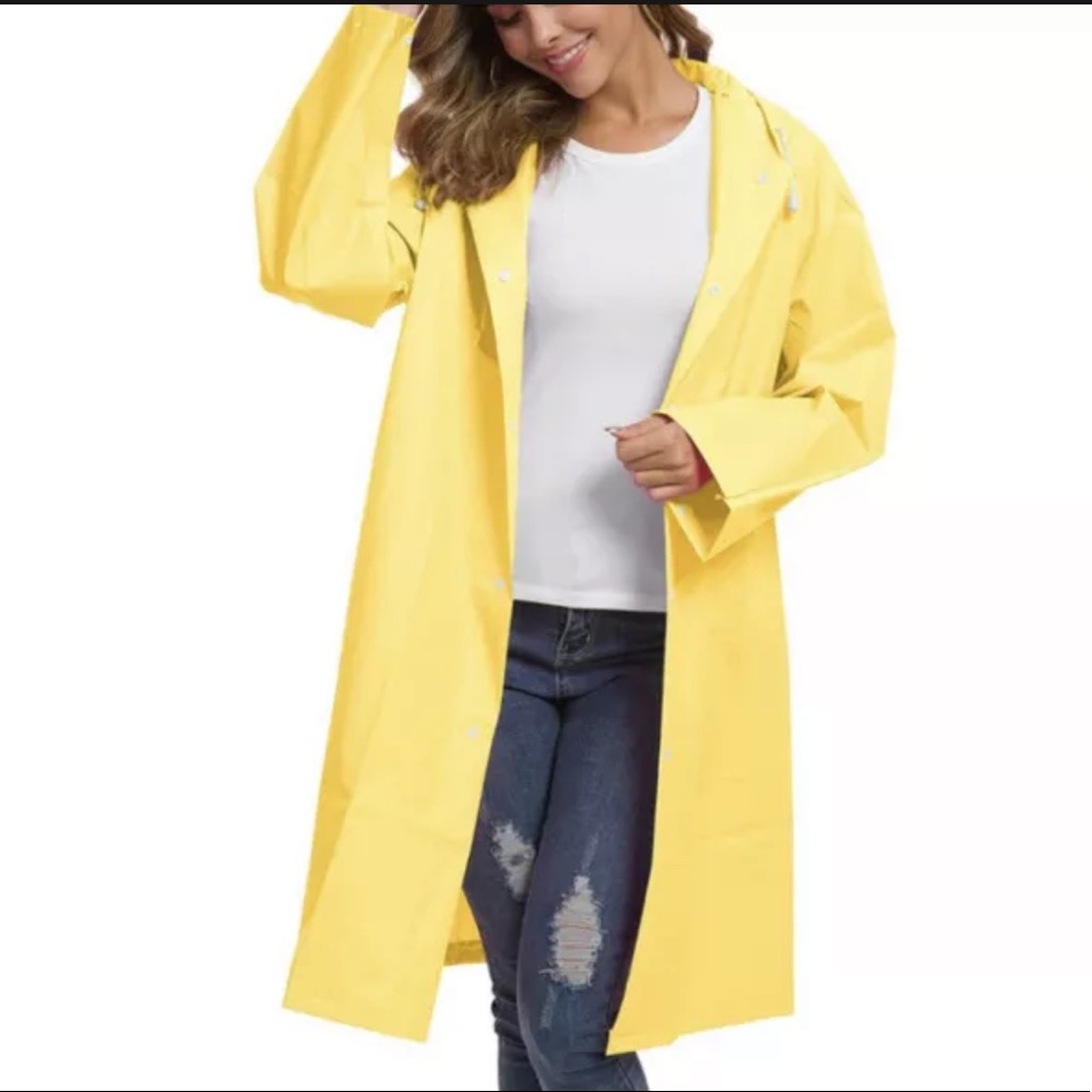 Besshopie Reusable Raincoat EVA Rain Poncho Unisex Men Women Long Rain Cape